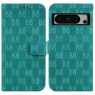 For Google Pixel 8 Pro Double 8-shaped Embossed Leather Phone Case(Green) - 1