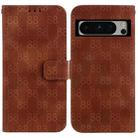 For Google Pixel 8 Pro Double 8-shaped Embossed Leather Phone Case(Brown) - 1