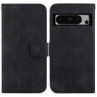 For Google Pixel 8 Pro Double 8-shaped Embossed Leather Phone Case(Black) - 1