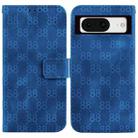 For Google Pixel 8 Double 8-shaped Embossed Leather Phone Case(Blue) - 1