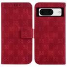 For Google Pixel 8 Double 8-shaped Embossed Leather Phone Case(Red) - 1