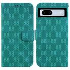 For Google Pixel 7a Double 8-shaped Embossed Leather Phone Case(Green) - 1
