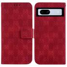 For Google Pixel 7a Double 8-shaped Embossed Leather Phone Case(Red) - 1