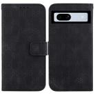 For Google Pixel 7a Double 8-shaped Embossed Leather Phone Case(Black) - 1