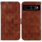 For Google Pixel 7 Pro 5G Double 8-shaped Embossed Leather Phone Case(Brown) - 1