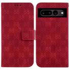 For Google Pixel 7 Pro 5G Double 8-shaped Embossed Leather Phone Case(Red) - 1