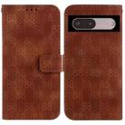 For Google Pixel 7 5G Double 8-shaped Embossed Leather Phone Case(Brown) - 1