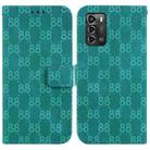 For ZTE Blade A72 / V40 Vita Double 8-shaped Embossed Leather Phone Case(Green) - 1