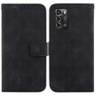 For ZTE Blade A72 / V40 Vita Double 8-shaped Embossed Leather Phone Case(Black) - 1