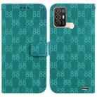 For ZTE Blade A52 Double 8-shaped Embossed Leather Phone Case(Green) - 1