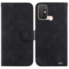 For ZTE Blade A52 Double 8-shaped Embossed Leather Phone Case(Black) - 1