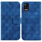 For LG K52 / K62 / Q52 Double 8-shaped Embossed Leather Phone Case(Blue) - 1