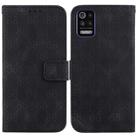 For LG K52 / K62 / Q52 Double 8-shaped Embossed Leather Phone Case(Black) - 1