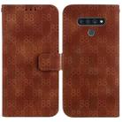 For LG Stylo 6 / K71 Double 8-shaped Embossed Leather Phone Case(Brown) - 1