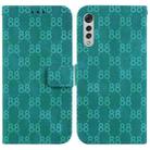 For LG Velvet 4G / 5G / G9 Double 8-shaped Embossed Leather Phone Case(Green) - 1
