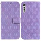 For LG Velvet 4G / 5G / G9 Double 8-shaped Embossed Leather Phone Case(Purple) - 1