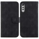 For LG Velvet 4G / 5G / G9 Double 8-shaped Embossed Leather Phone Case(Black) - 1