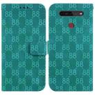 For LG K41S / K51S Double 8-shaped Embossed Leather Phone Case(Green) - 1