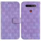 For LG K41S / K51S Double 8-shaped Embossed Leather Phone Case(Purple) - 1