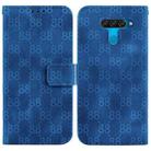 For LG K50 / Q60 Double 8-shaped Embossed Leather Phone Case(Blue) - 1