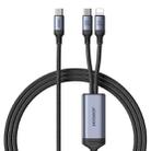 JOYROOM A21 100W Type-C to Type-C+8 Pin 2 in 1 Charging Cable, Length: 1.5m(Black) - 1