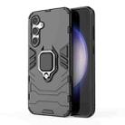 For Samsung Galaxy S23 FE 5G PC + TPU Shockproof Protective Phone Case with Magnetic Ring Holder(Black) - 1