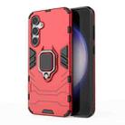 For Samsung Galaxy S23 FE 5G PC + TPU Shockproof Protective Phone Case with Magnetic Ring Holder(Red) - 1