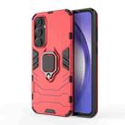 For Samsung Galaxy A55 5G PC + TPU Shockproof Protective Phone Case with Magnetic Ring Holder(Red) - 1