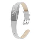 For Fitbit Inspire / Inspire HR Cowhide Leather C Type  Watch Band, Size:S(White) - 1