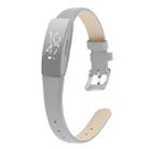 For Fitbit Inspire / Inspire HR Cowhide Leather C Type  Watch Band, Size:S(Light Grey) - 1