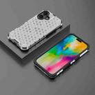 For iPhone 16 Honeycomb Shockproof Phone Case(White) - 3