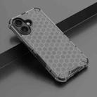 For iPhone 16 Honeycomb Shockproof Phone Case(Black) - 2