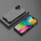 For iPhone 16 Honeycomb Shockproof Phone Case(Black) - 3