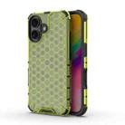 For iPhone 16 Honeycomb Shockproof Phone Case(Green) - 1