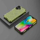 For iPhone 16 Honeycomb Shockproof Phone Case(Green) - 3