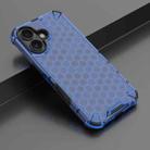 For iPhone 16 Honeycomb Shockproof Phone Case(Blue) - 2