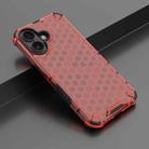 For iPhone 16 Honeycomb Shockproof Phone Case(Red) - 2