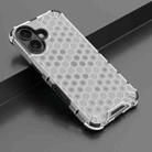 For iPhone 16 Plus Honeycomb Shockproof Phone Case(White) - 2