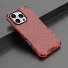 For iPhone 16 Pro Honeycomb Shockproof Phone Case(Red) - 2