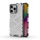 For iPhone 16 Pro Max Honeycomb Shockproof Phone Case(White) - 1