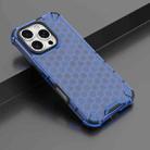 For iPhone 16 Pro Max Honeycomb Shockproof Phone Case(Blue) - 2