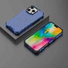 For iPhone 16 Pro Max Honeycomb Shockproof Phone Case(Blue) - 3