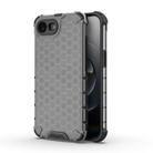 For iPhone 16e Honeycomb Shockproof Phone Case(Black) - 1