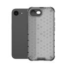 For iPhone 16e Honeycomb Shockproof Phone Case(Black) - 2