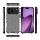 For iPhone 17 Pro Honeycomb Shockproof Phone Case(Black) - 3