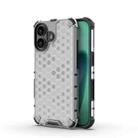 For iPhone 17 Honeycomb Shockproof Phone Case(White) - 1