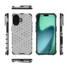 For iPhone 17 Honeycomb Shockproof Phone Case(White) - 3