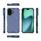 For iPhone 17 Honeycomb Shockproof Phone Case(Blue) - 3