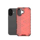 For iPhone 17 Honeycomb Shockproof Phone Case(Red) - 2