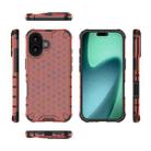 For iPhone 17 Honeycomb Shockproof Phone Case(Red) - 3